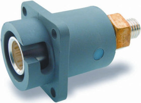 Złącze sieciowe 250A Gniazdo 1.0 kV 1P Żeński ITT Cannon Szary Montaż na panelu IP67