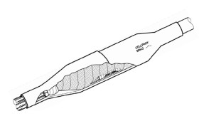 Mufa przejściowa termokurczliwa do kabli 3-żyłowych nieekranowanych, 3,6/6(7,2) kV, SMH3 Pb-RF 25-70 MS6, 427249