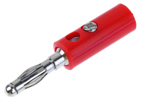 Wtyk banan 4mm czerwony