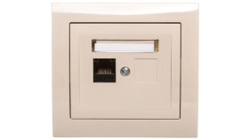 Kier Gniazdo Komputerowe Pojedyncze Rj45 Kat.6 Beżowe Gpk-1W/K6/01