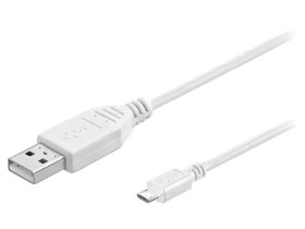 USB-MICBM-5.0 Kabel USB 2.0 USB A wtyk, USB B micro wtyk 5m biały Żyła: Cu