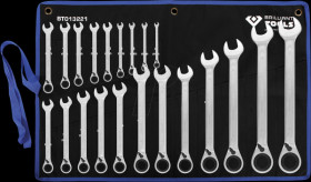 BT013221 Ratchet ring wrench set, reversible, 6 - 32 mm, 21 pieces