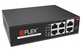 Switch PoE Eiflex EI-H1064PL 4xPoE 6xFE 2xUplink niezarządzalny, 10/100Mb/s, 65W