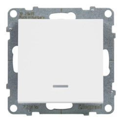 SUNO Łącznik schodowy z podświetleniem biały 10AX 250V zaciski automatyczne 721116