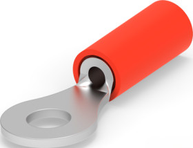 Insulated ring cable lug, 0.26-1.65 mm², AWG 22 to 16, 3.68 mm, M3.5, red, 2-326878-1