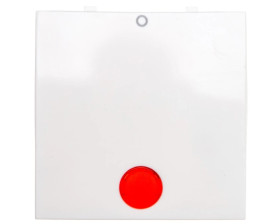 B.Kwadrat Klawisz z czerwoną soczewką symbol /0/ biały 5316248999