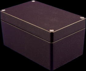Aluminum die cast enclosure, (L x W x H) 160 x 100 x 81 mm, black (RAL 9005), IP66, 1550Z117BK