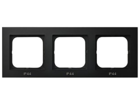 SONATA METALIK Ramka 3 potrójna do wyłączników IP44 czarny metalik RH-3R/33 OSPEL