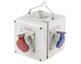 Adapter do przedłużacza sieciowego 16A 400 V 2P+E Scame Szary IP44