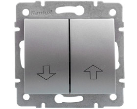 LOGI Łącznik żaluzjowy śrubowy 10AX 250V srebrny 021100143 25196