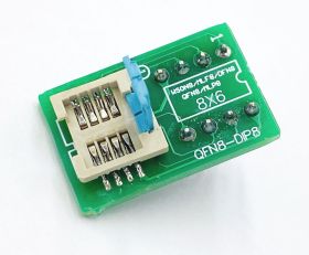 Adapter WSON8 8x6 -->DIL8 eZIF dla pamięci szeregowych Flash, EEPROM i uP (QFN8 / MLP8 / MLF8 / DFN8)