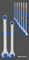 Matador Schraubwerkzeuge 81641185 Zestaw kluczy płasko oczkowych 9 szt. Rozmiar klucza (metryczny) (tylko do tytułu) 6