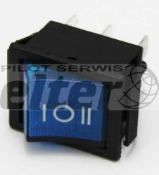 Przeł. kołys. podśw. duży 3-POZ AC niebieski