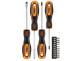 Wkrętaki i końcówki wkrętakowe zestaw 14 szt. 04-196 NEO TOOLS