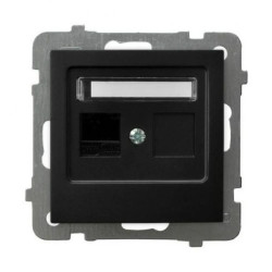 AS Obudowa gniazda pojedynczego typu Keystone skośna czarny metalik GPK-1GS/p/33