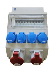 Rozdzielnica elektryczna CEE 32A 16A 4x 230V z bezpiecznikami HAGER 97H-1