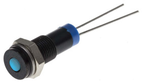 Lampka kontrolna do montażu panelowego 2V dc, niebieska 6mm LED RS PRO