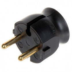 Wtyczka prądowa kątowa [2P] 230V 16A czarna na kabel LEGRAND