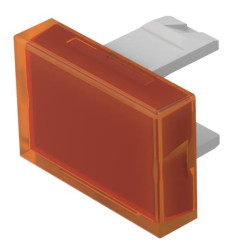 Klosz lampek do przycisku kształt: Prostokątny Pomarańczowy Lens EAO