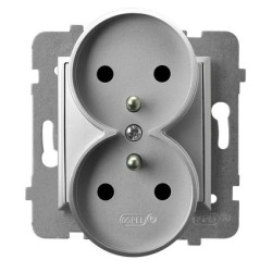 ARIA Gniazdo podwójne z/u srebro GP-2URZ/m/18