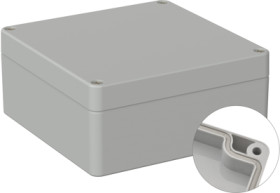 PC enclosure, (L x W x H) 122 x 120 x 55 mm, light gray (RAL 7035), IP66, 5U210700