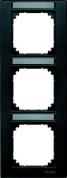 Ramka M-Plan, potrójna, z polem opisowym, do montażu pionowego, antracyt MTN476314