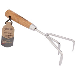 Draper 99026 Heritage Stainless Steel Hand Cultivator with Ash Handle