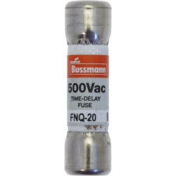 Wkładka bezpiecznikowa cylindryczna 10,3x38,1mm 20A 600V AC zwłoczna FNQ-20