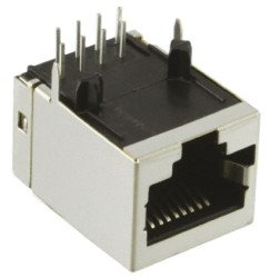 Złącze RJ45 Żeński Złącze RJ45 Przewlekany Cat3 TE Connectivity, 90°, 8C x 8 portów-żyłowe