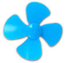 4-blade Propeller 120x2mm - for Mini Wind Turbine DIY Projects - Blue