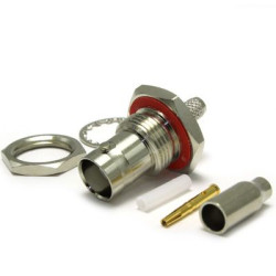 Złącze koncentryczne Montaż na kablu Żeński 50Ω typ złącza Złącze BNC 1GHz Połączenie zagniatane typ kabla RG174