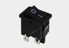 Przeł. kołyskowy mały 4pin/2poz czarny 8A HQ on-off