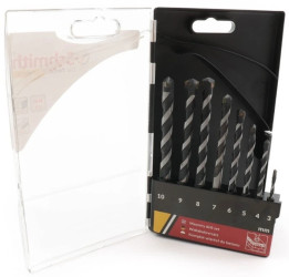 Wiertła do betonu zestaw 8szt. wiertło 3-10mm Schmith