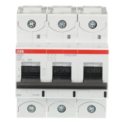 Wyłącznik nadprądowy MCB, Typ K, 3-biegunowy, 100A, 240V, ABB, S800U