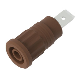 Gniazdo bananowe Żeński Wciskana Brązowy 36A Electro PJP rozmiar 4 mm