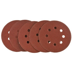 Krążki ścierne 125 mm K80 z otworami 63H208 /5 szt./