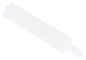 Kołek dystansowy gwint M3 x M3 długość 25mm Nylon 66 Męski/żeński Sześciokątny RS PRO