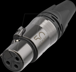 NC3FXX-50 3 pole female cable connector, 50th Anniversary Special Edition