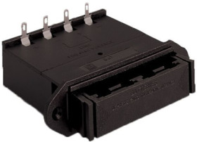 Battery holder for mignon cell, 4 cells, panel mounting, BX0027