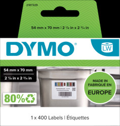 2187329 DYMO stock rotation labels for LabelWriter 54 mm x 70 mm, 400x