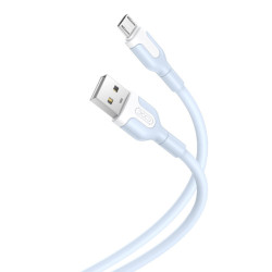 Kabel USB-microUSB 1m 2,1A niebieski NB212 T-90658 GSM117364 XO