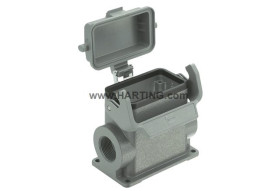 Obudowa złączy dużej mocy HARTING Montaż powierzchniowy rozmiar 10B Wpust boczny rozmiar gwintu M25 x 2