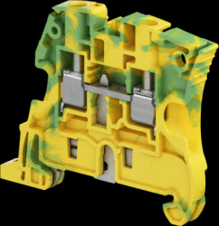 Protective conductor terminal, screw connection, 0.2-6.0 mm², 2 pole, 8 kV, yellow/green, 1SNK506150R0000