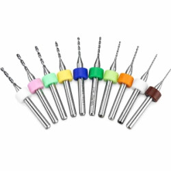 Zestaw 10 Wierteł do Czyszczenia Dysz 0,3–1,2 mm Czyściki - wiertła PCB