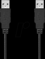 CCGL60000BK30 USB 2.0 cable, A connector, 3 m