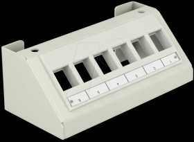 86218 Delock Keystone Multimedia Panel 6 Port grey