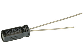 Kondensator; elektrolityczny; niskoimpedancyjny; EEUFR1H100; 10uF; 50VDC; FR-A; fi 5x11mm; 2mm; przewlekany (THT); luzem; Panaso