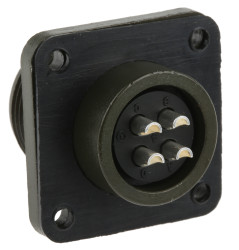 Złącze 4-pinowe Męski Amphenol Industrial Męski Montaż w puszce MIL-DTL-5015 rozmiar 14S