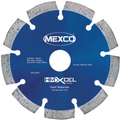 MEXCO HMXCEL12522 XCEL Grade Hard Materials Diamond Blade 125 x 22mm
