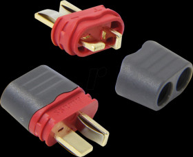 330061 Connector for Li-polymer batteries, 2-pin, T-DEAN, with cap